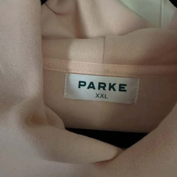 PARKE Pink Hoodie with Brown Lettering